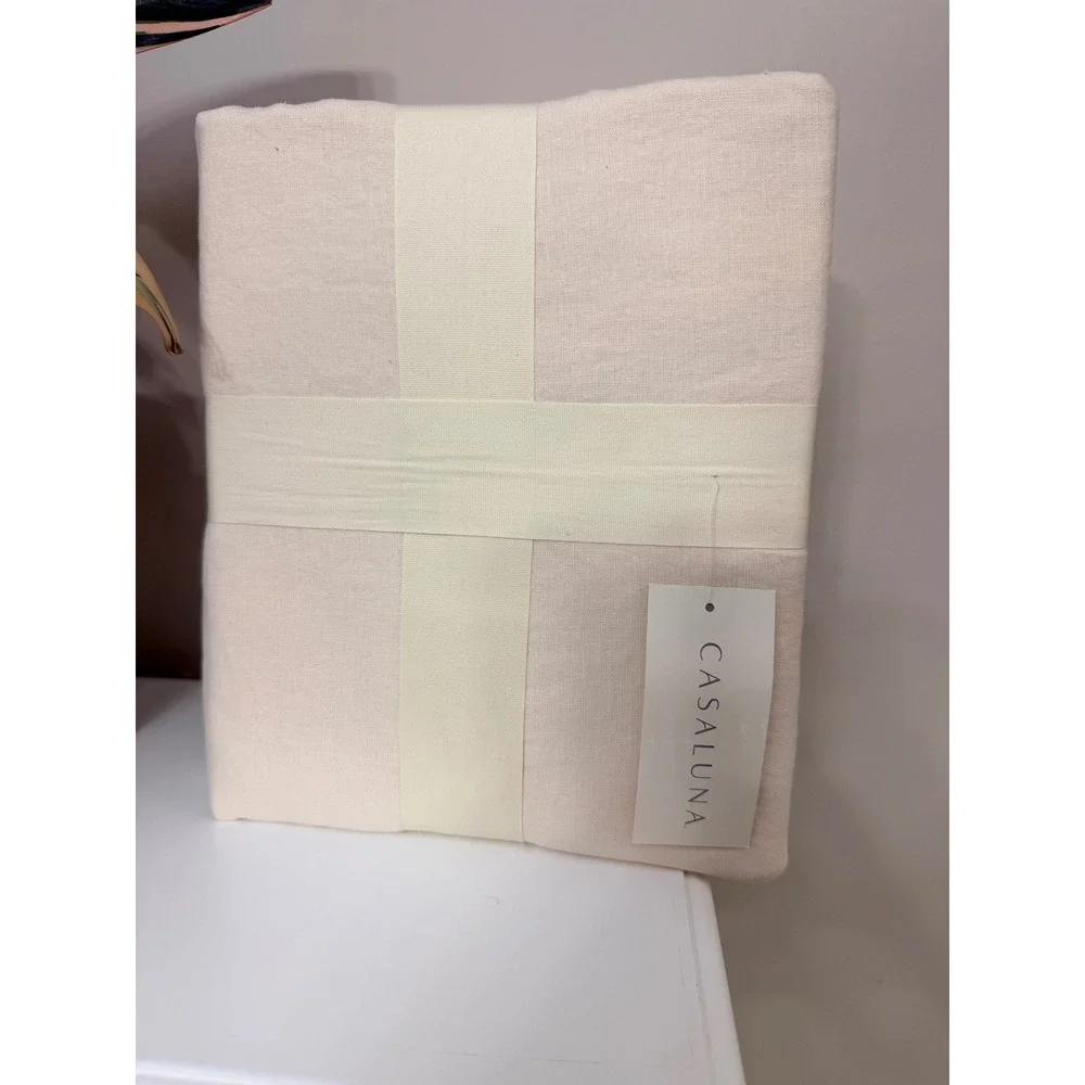 Casaluna Linen Duvet Sham Set Full/Queen Natural Beige 3pc Bedding NWT